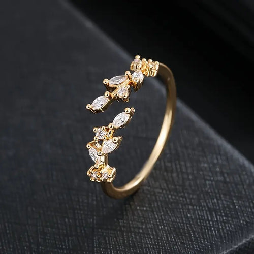Gold-Tone Light-Catching Ring