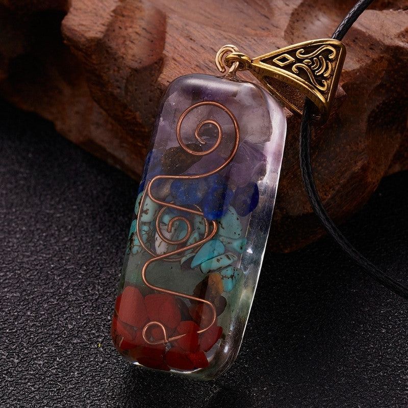 Chakra Orgone Necklace for Energy Balance