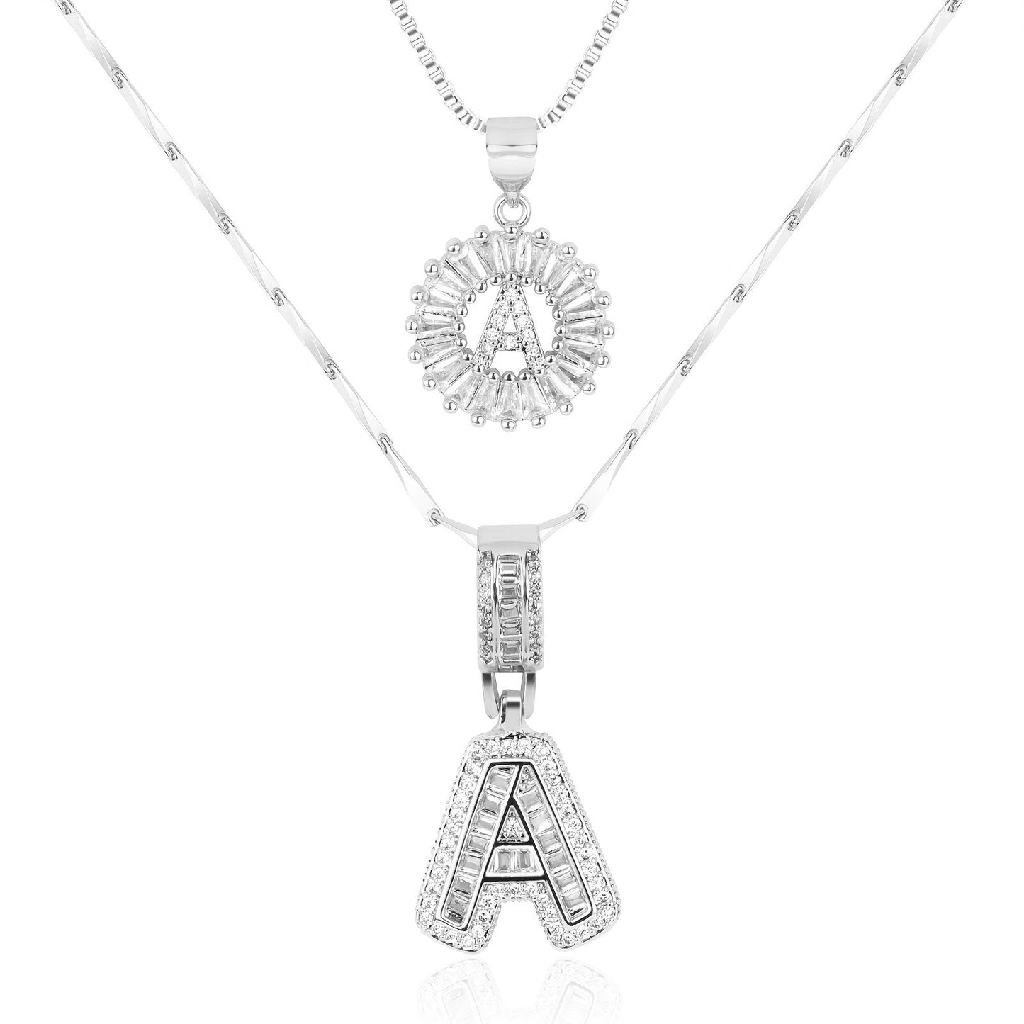 Pave-Diamond Initial Necklace