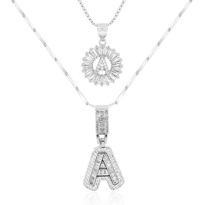 Pave-Diamond Initial Necklace