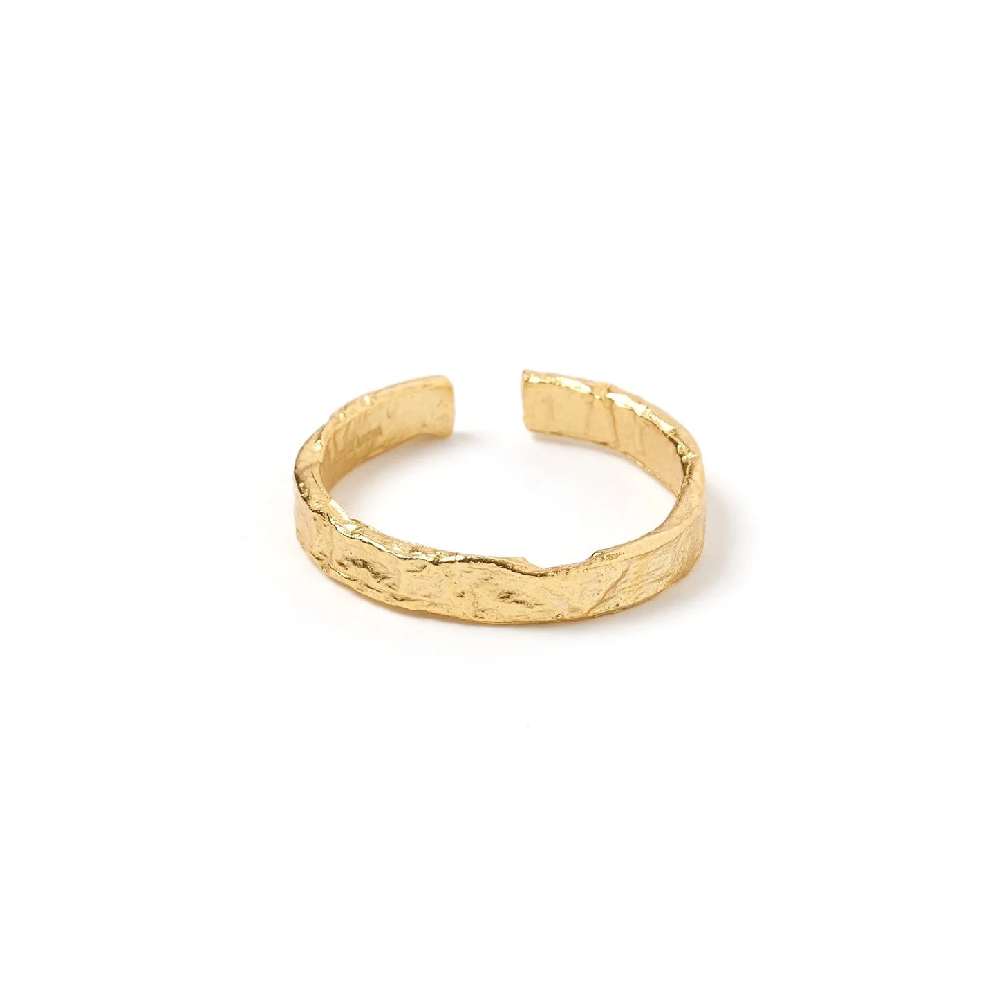 Open Hammered Band Ring