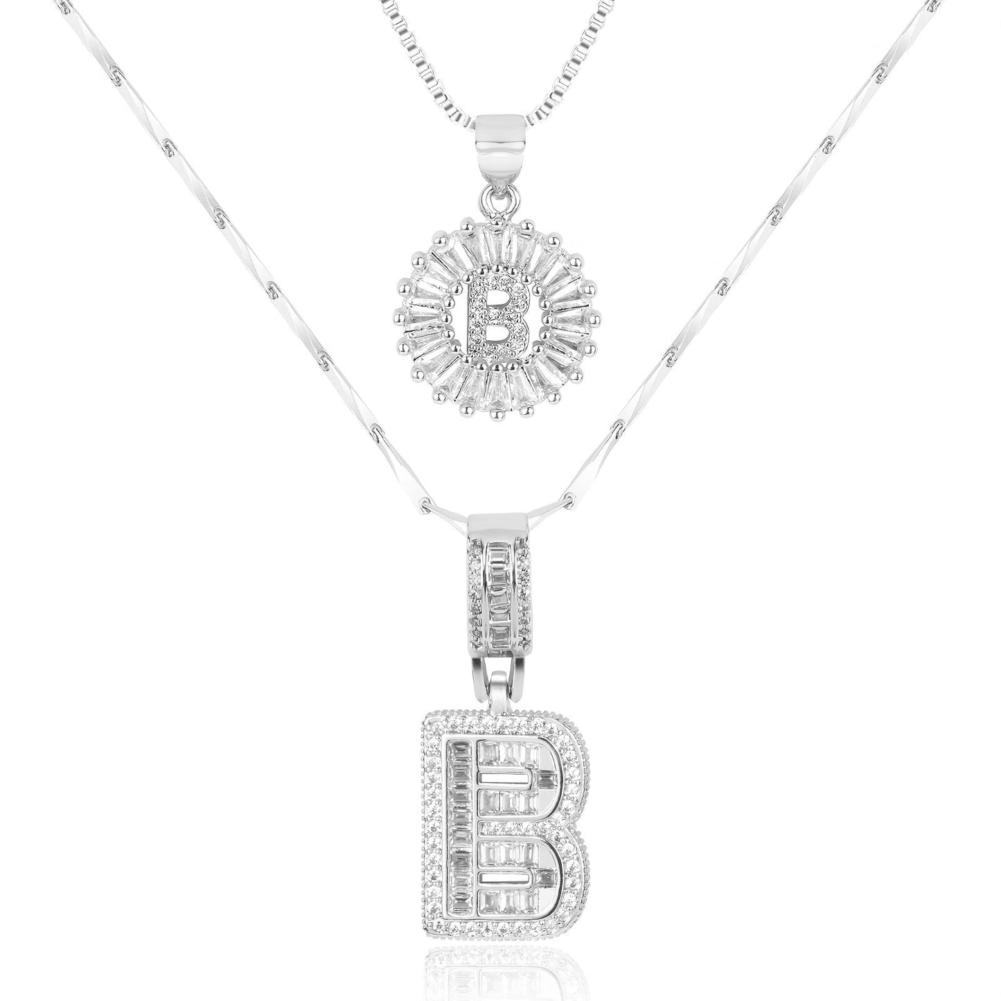 Pave-Diamond Initial Necklace