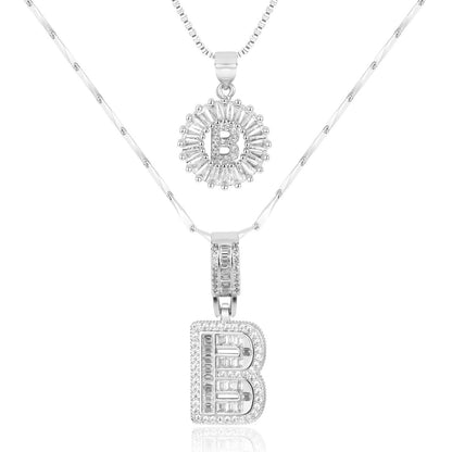 Pave-Diamond Initial Necklace