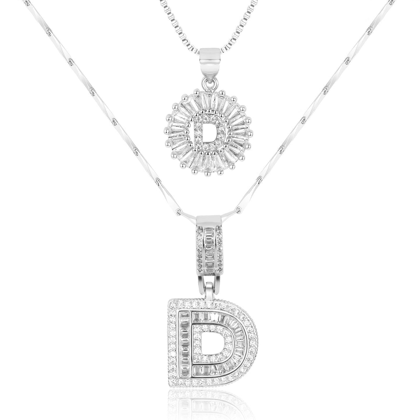 Pave-Diamond Initial Necklace