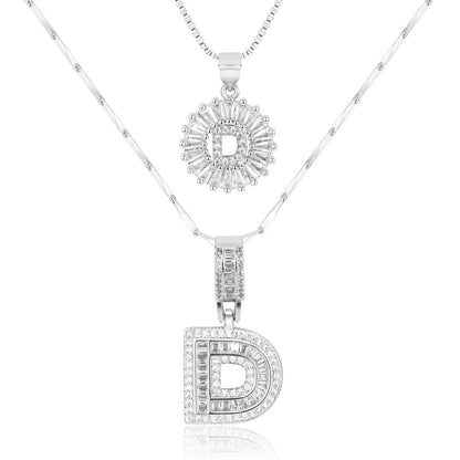 Pave-Diamond Initial Necklace