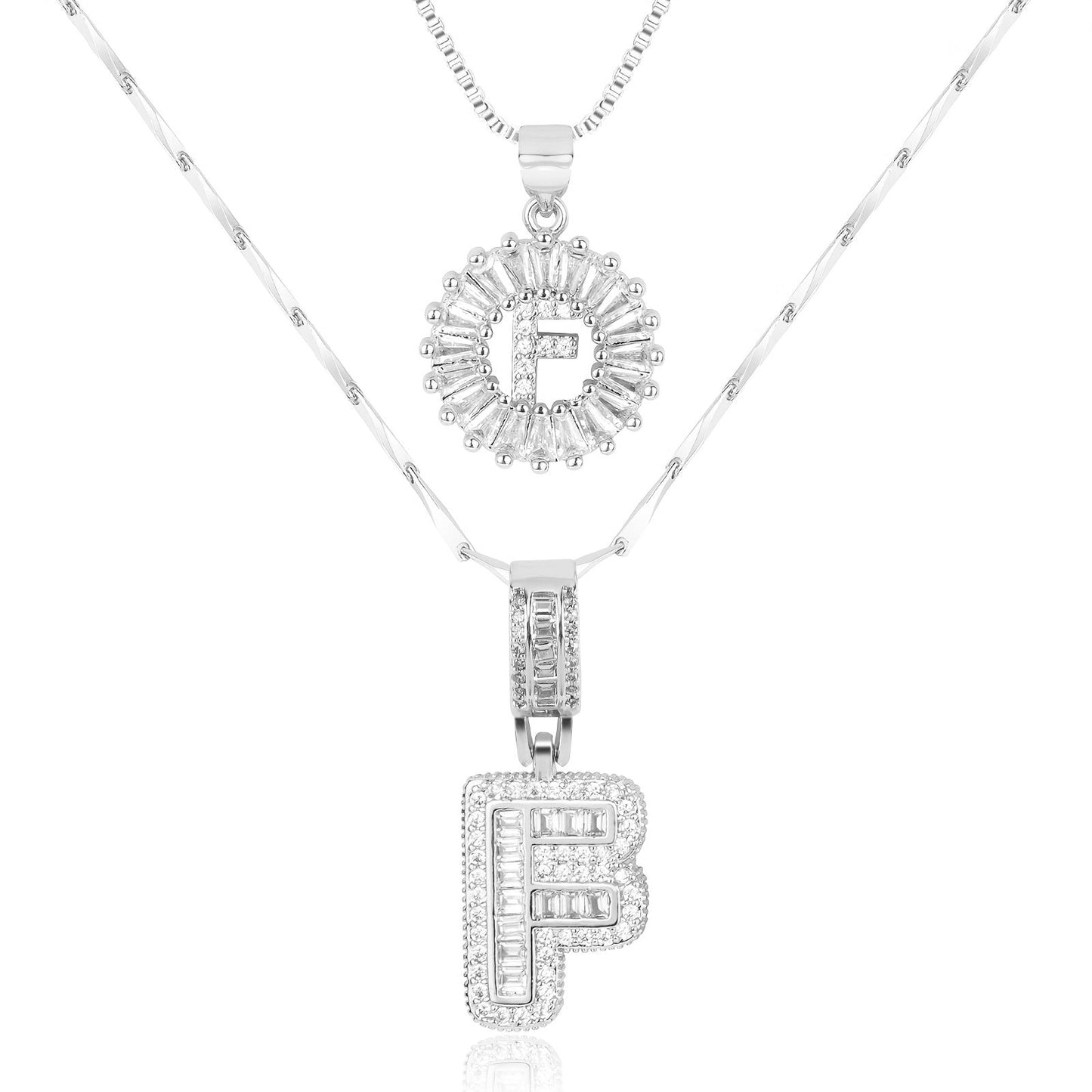 Pave-Diamond Initial Necklace