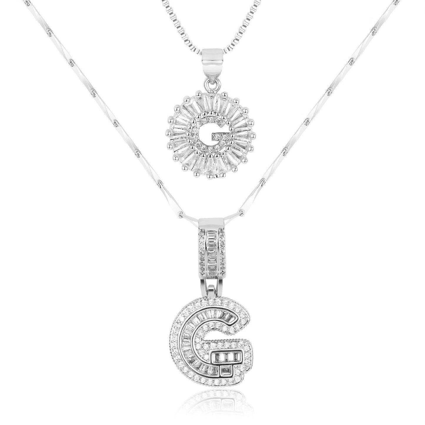 Pave-Diamond Initial Necklace