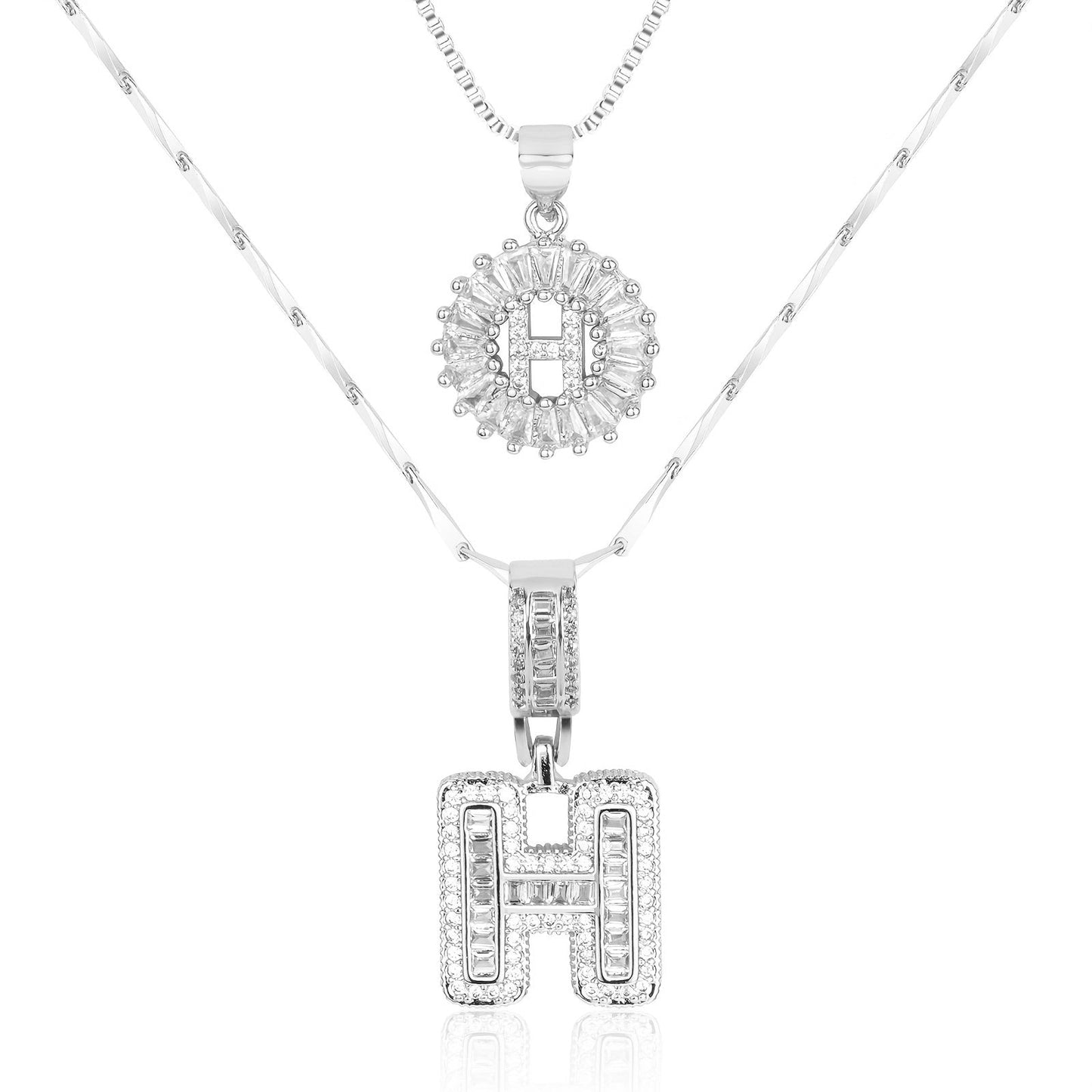 Pave-Diamond Initial Necklace