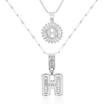 Pave-Diamond Initial Necklace
