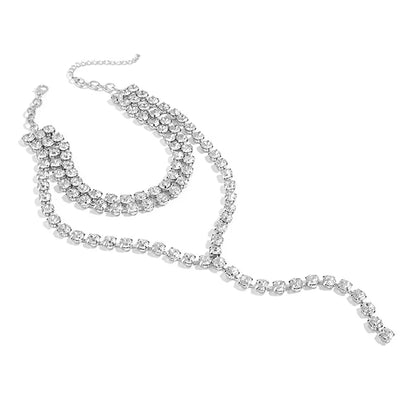 Elegant Multi-Layer Crystal Charm Necklace