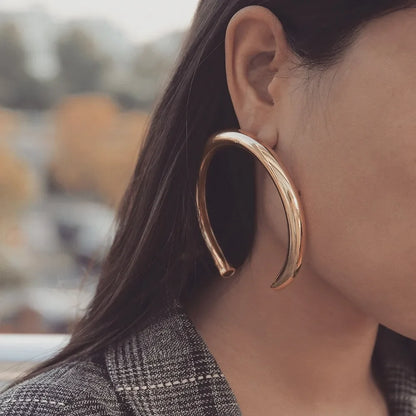 Glam Crescent Statement Hoops