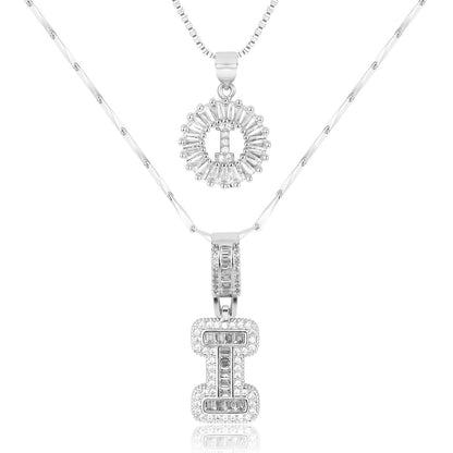 Pave-Diamond Initial Necklace