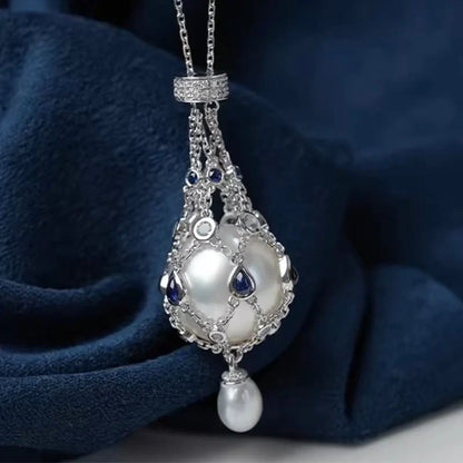 Elegant Gold Pearl Necklace