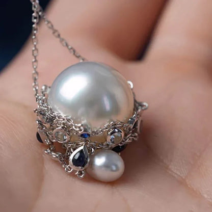 Elegant Gold Pearl Necklace