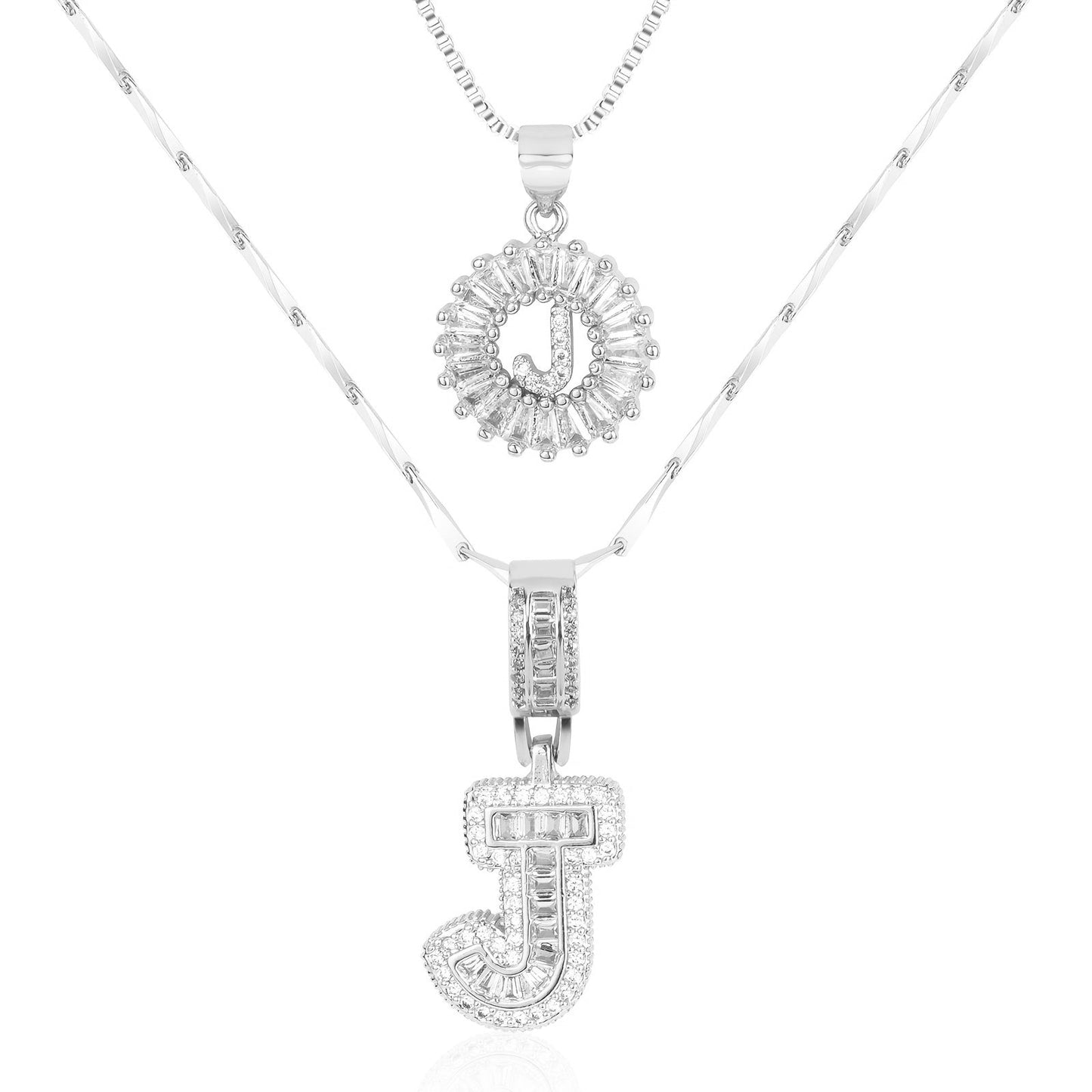 Pave-Diamond Initial Necklace