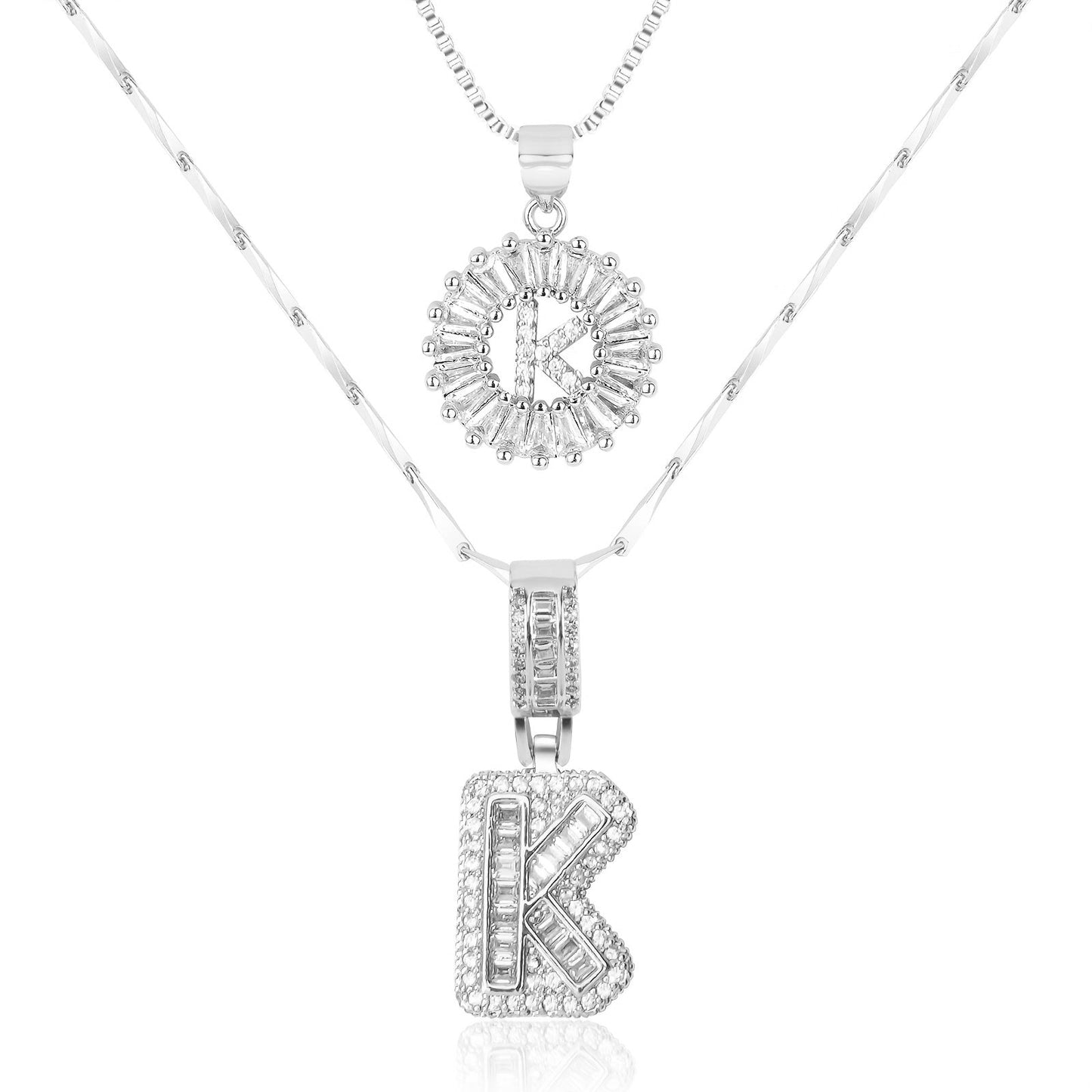 Pave-Diamond Initial Necklace