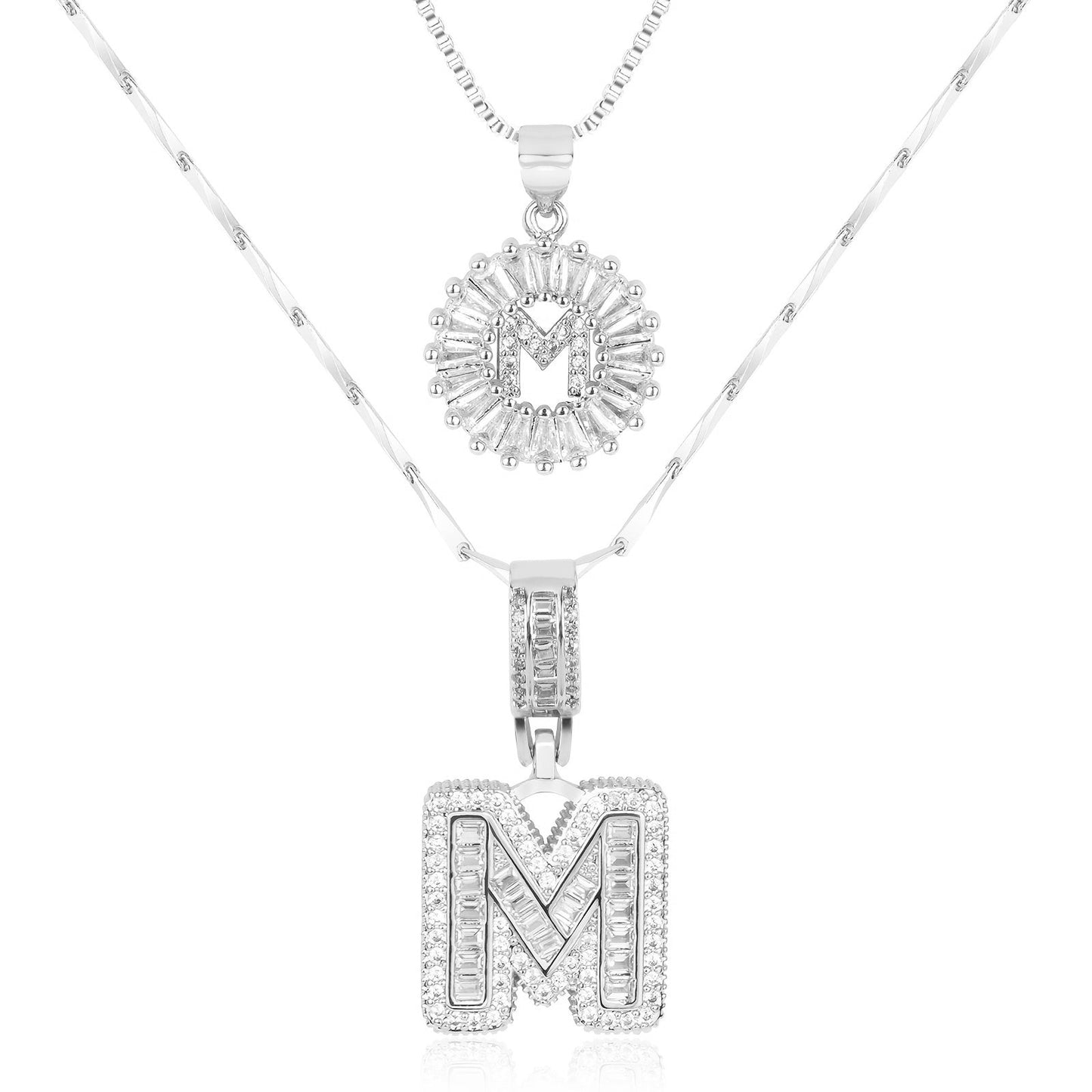 Pave-Diamond Initial Necklace
