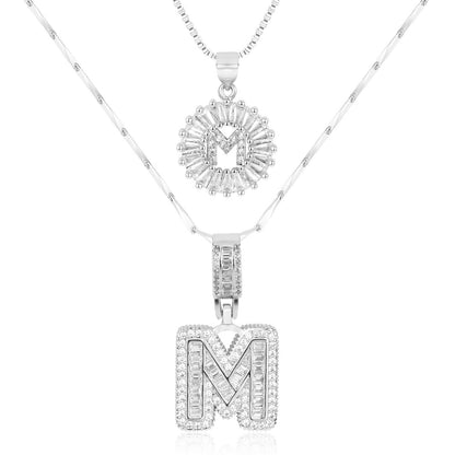 Pave-Diamond Initial Necklace
