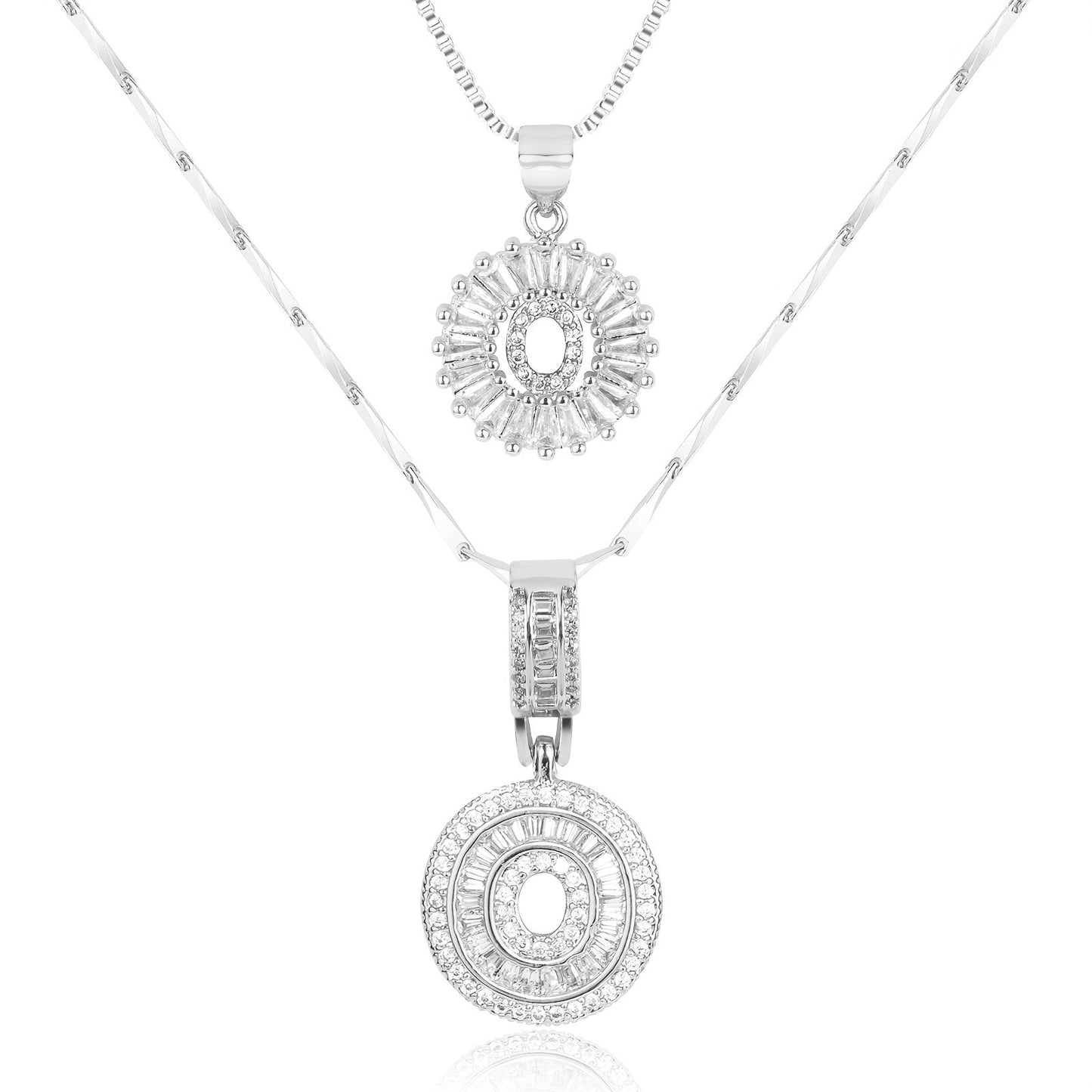 Pave-Diamond Initial Necklace