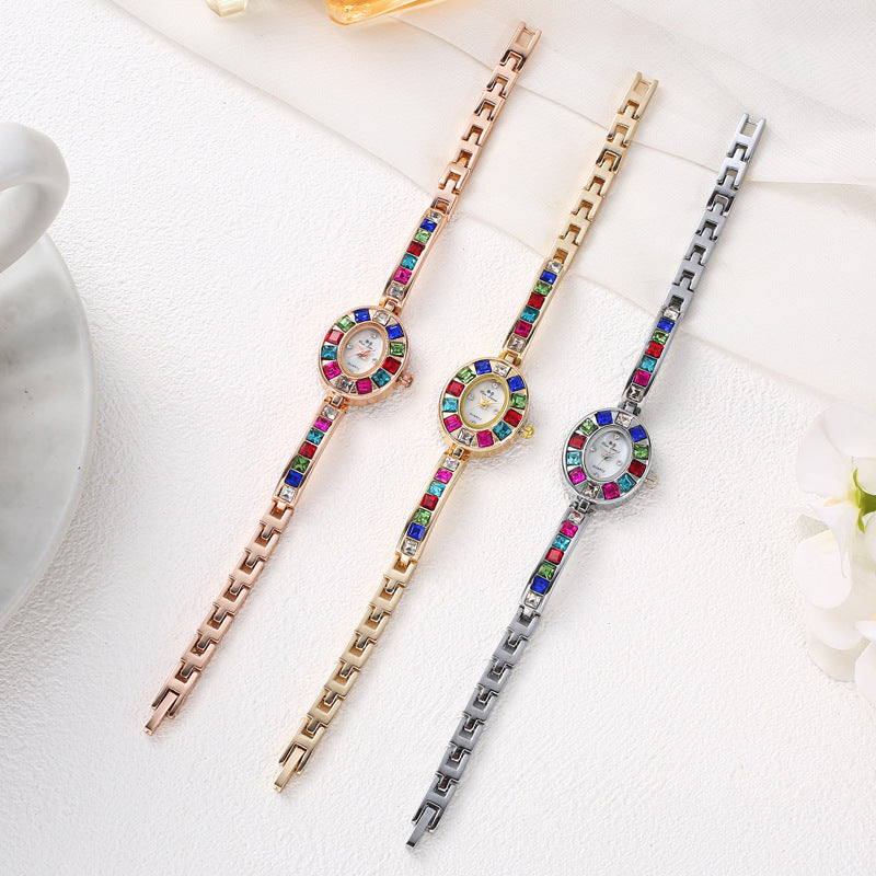 Elegance Gemstone Bracelet Timepiece