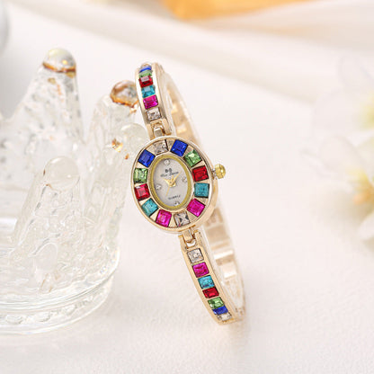 Elegance Gemstone Bracelet Timepiece