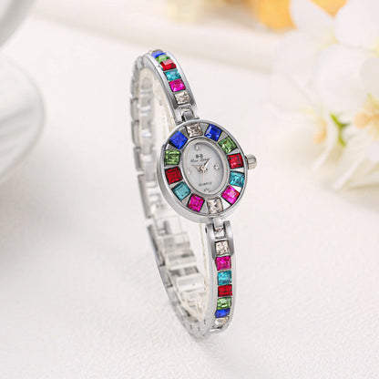 Elegance Gemstone Bracelet Timepiece