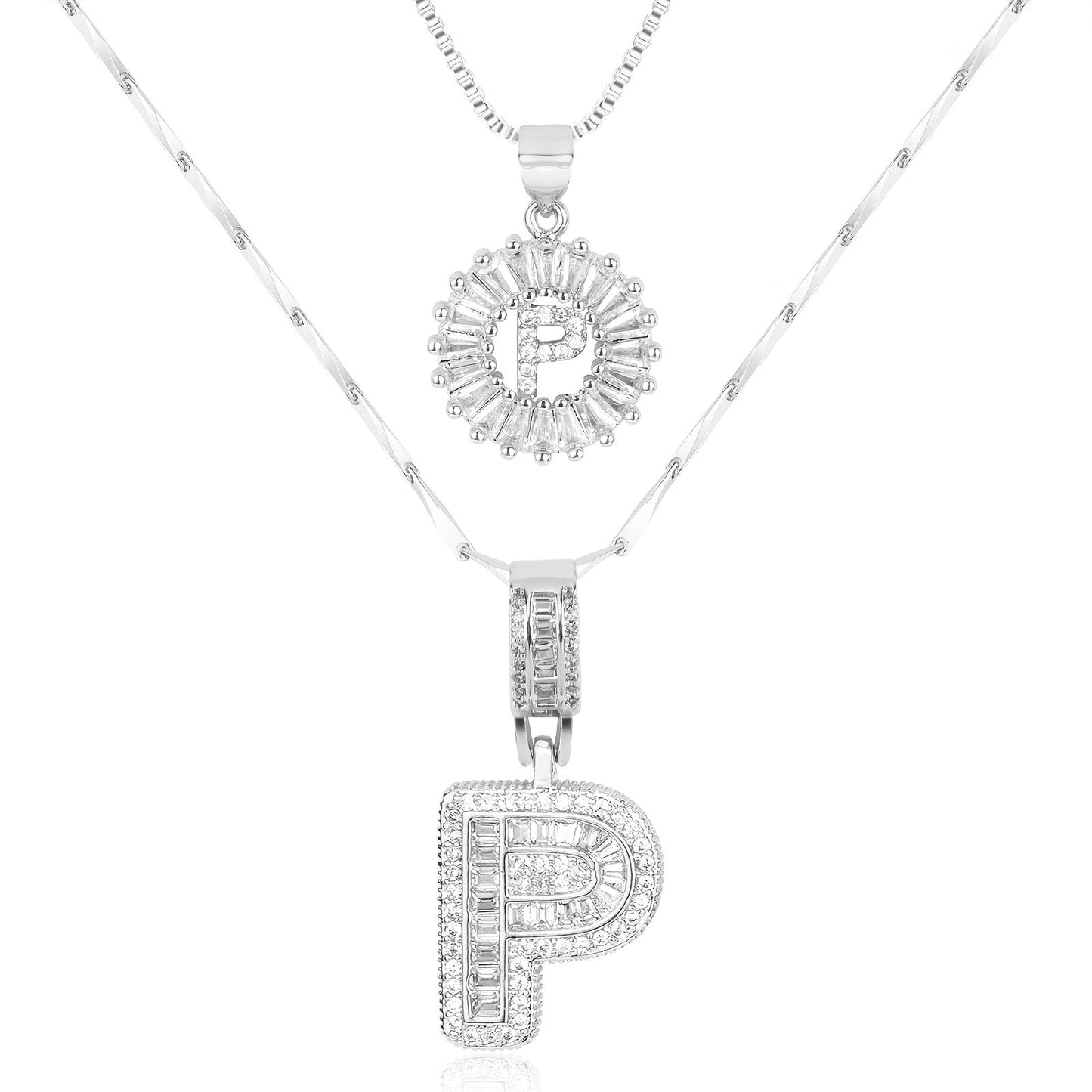 Pave-Diamond Initial Necklace