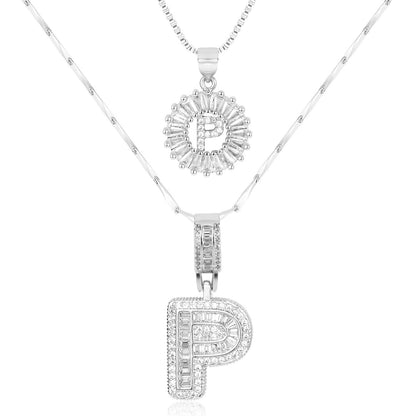 Pave-Diamond Initial Necklace