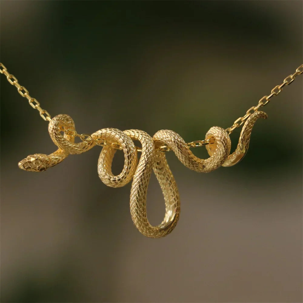 Golden Serpent Necklace of Intrigue