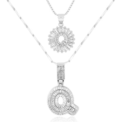 Pave-Diamond Initial Necklace