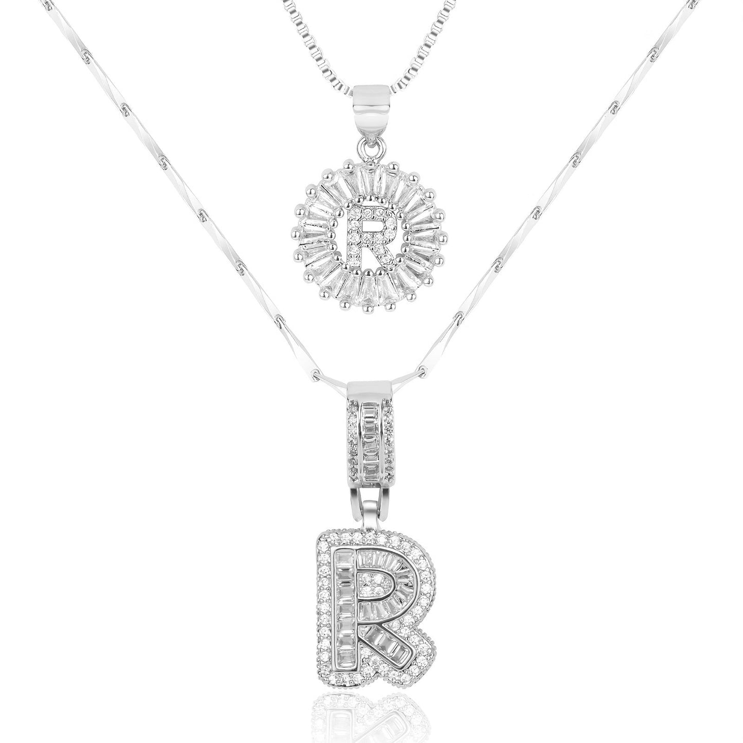 Pave-Diamond Initial Necklace