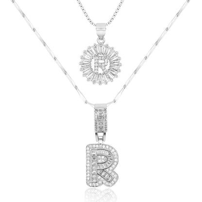 Pave-Diamond Initial Necklace