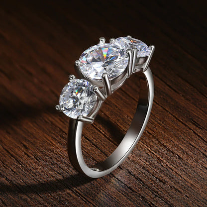Radiant Elegance Sparkling Moissanite Ring