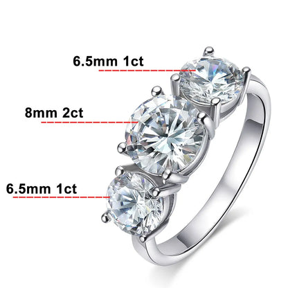 Radiant Elegance Sparkling Moissanite Ring