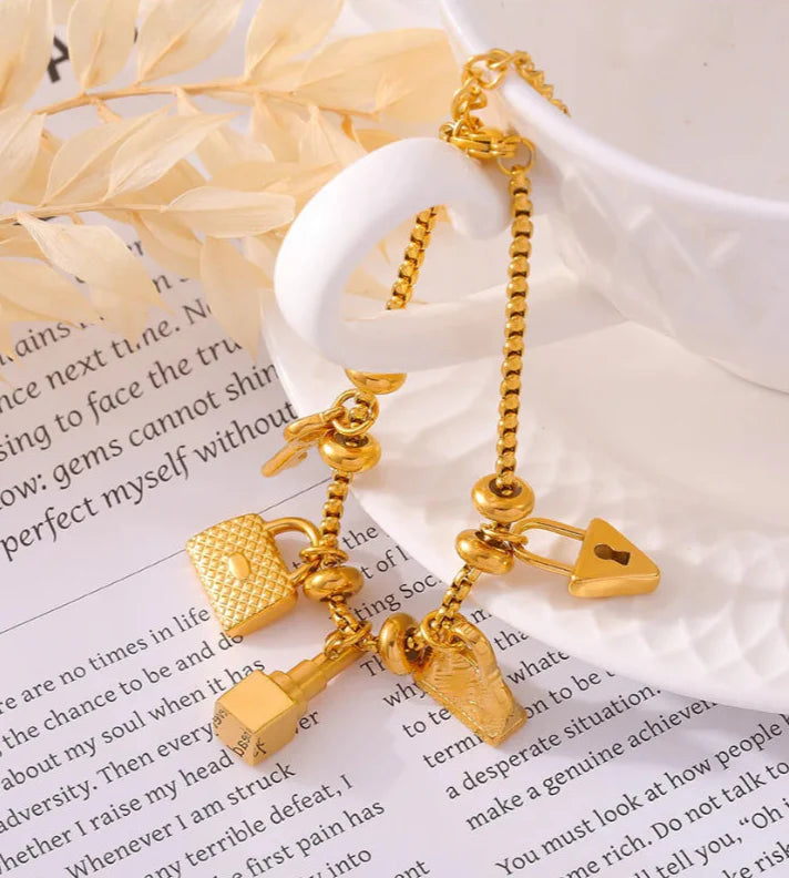 Elevate Your Look: 18K Charm Bracelet