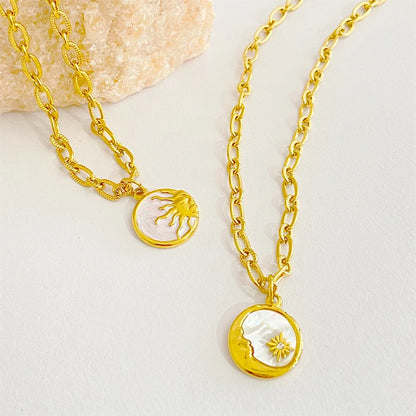 Celestial Harmony Sun & Moon Necklaces