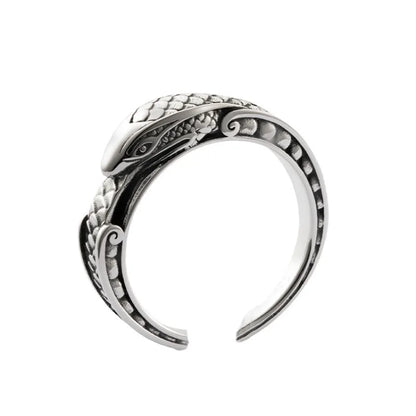 Empowering Silver Serpent Ring