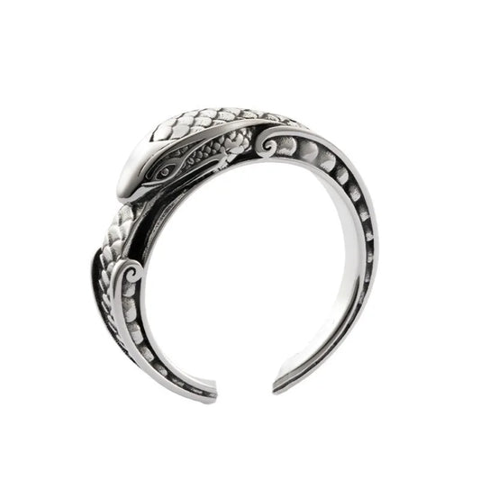 Empowering Silver Serpent Ring