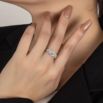 Radiant Elegance Sparkling Moissanite Ring