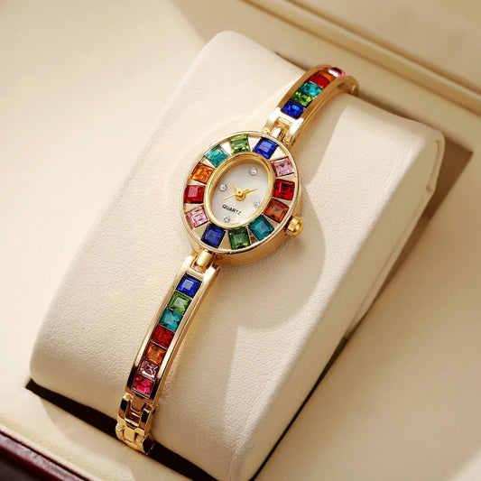 Elegance Gemstone Bracelet Timepiece