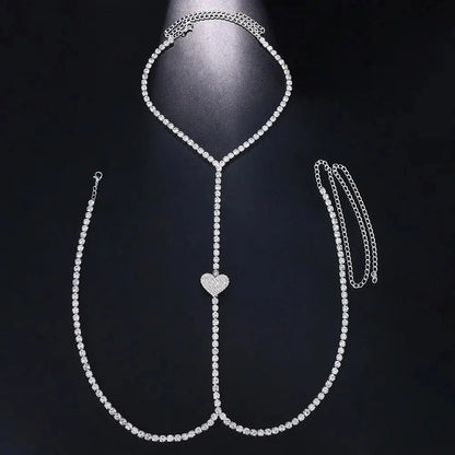 Timeless Rhinestone Heart Elegance Necklace