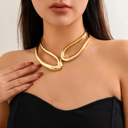 Bold Sculptural Metal Choker
