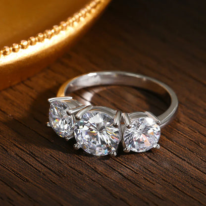 Radiant Elegance Sparkling Moissanite Ring