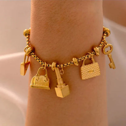 Elevate Your Look: 18K Charm Bracelet
