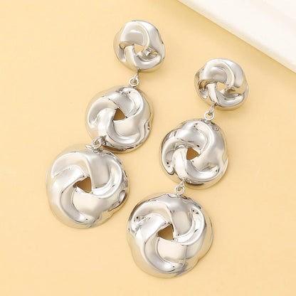 Airy Elegance Gold Chain Earrings