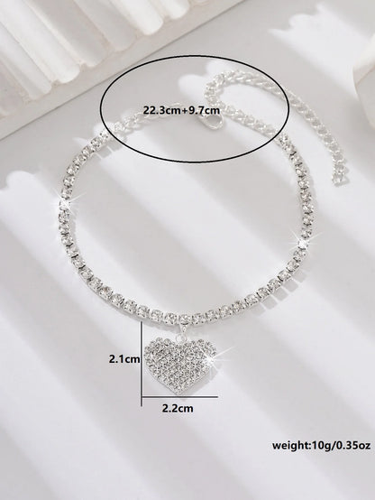 Elegant Heart Foot Chain Bliss