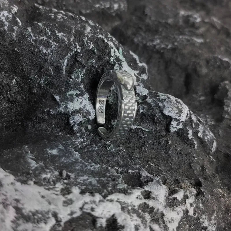 Empowering Silver Serpent Ring