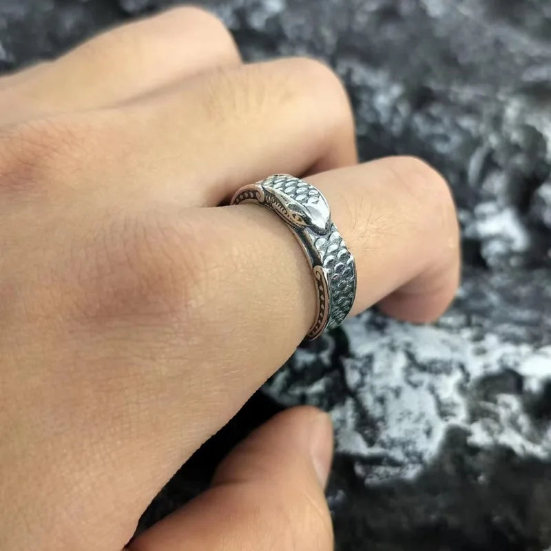 Empowering Silver Serpent Ring
