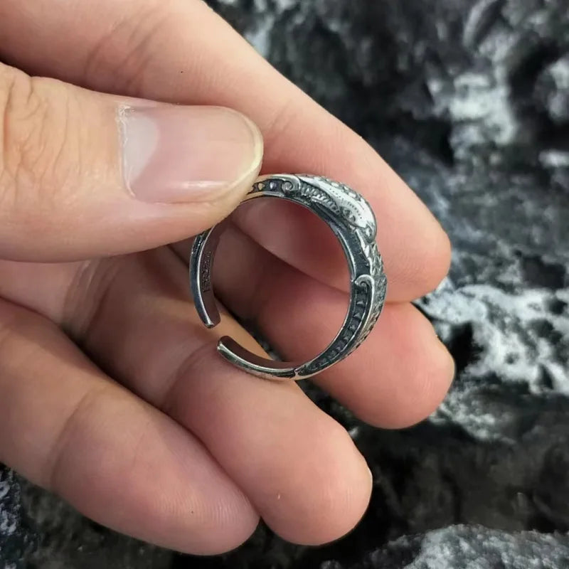 Empowering Silver Serpent Ring