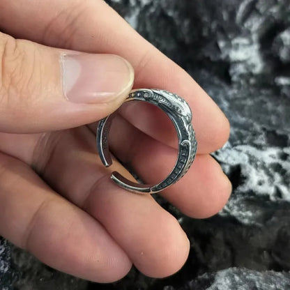 Empowering Silver Serpent Ring